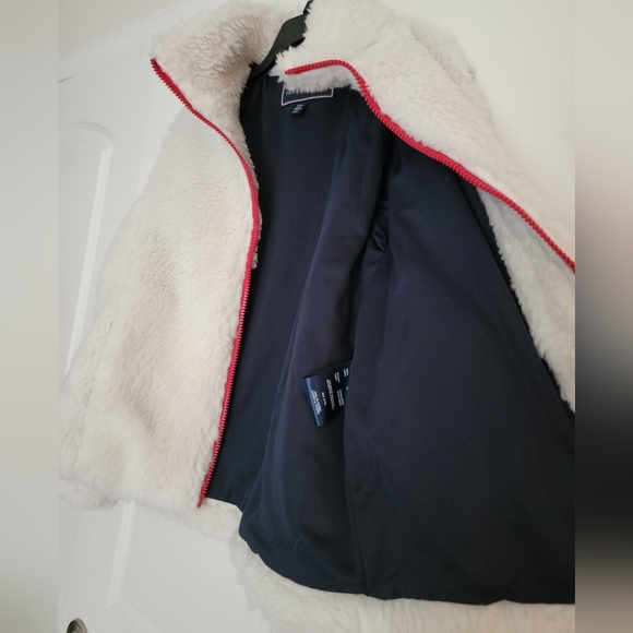 🇺🇲 Tommy Hilfiger fleece zip up jacket with contrast red zipper and flag logo - Picture 11 of 14